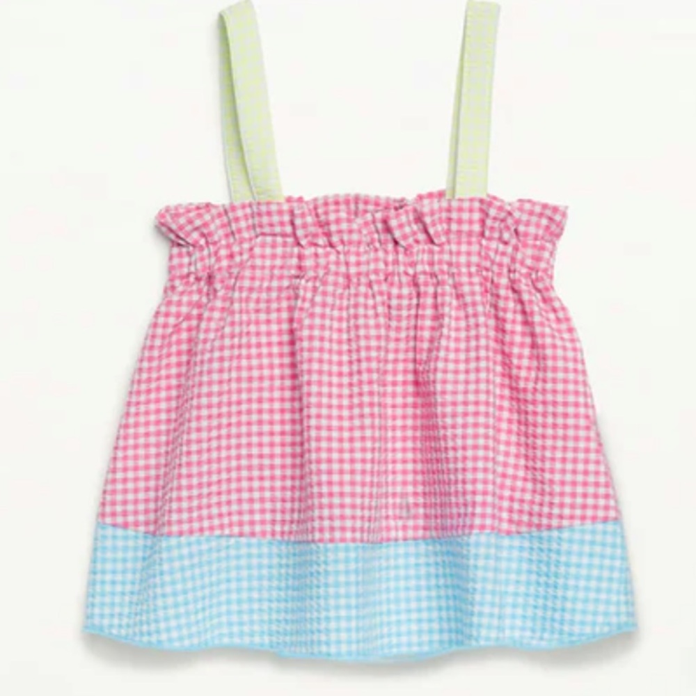 Splendid Rose Quartz Two-Tone Gingham Dress w/Bloomers Size 18-24 M